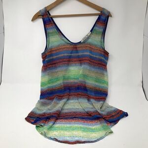 🌞🌴🌞Sz M Chloe K sheer high-low tank